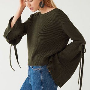 Urban Outfitters Green Bell Sleeve sweater